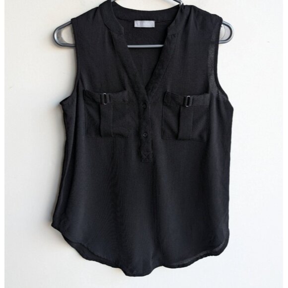 Kenar Black Sleeveless Blouse - Picture 1 of 5